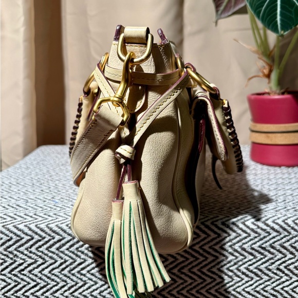 Dooney & Bourke Florentine Leather Whipstitch Satchel - Cream/Bone - 2015-2017 - Picture 5 of 16